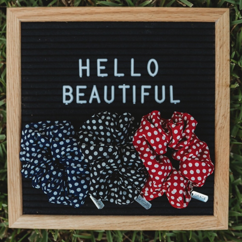 Bold Polka-Dot 3pk - Charmed Scrunchies